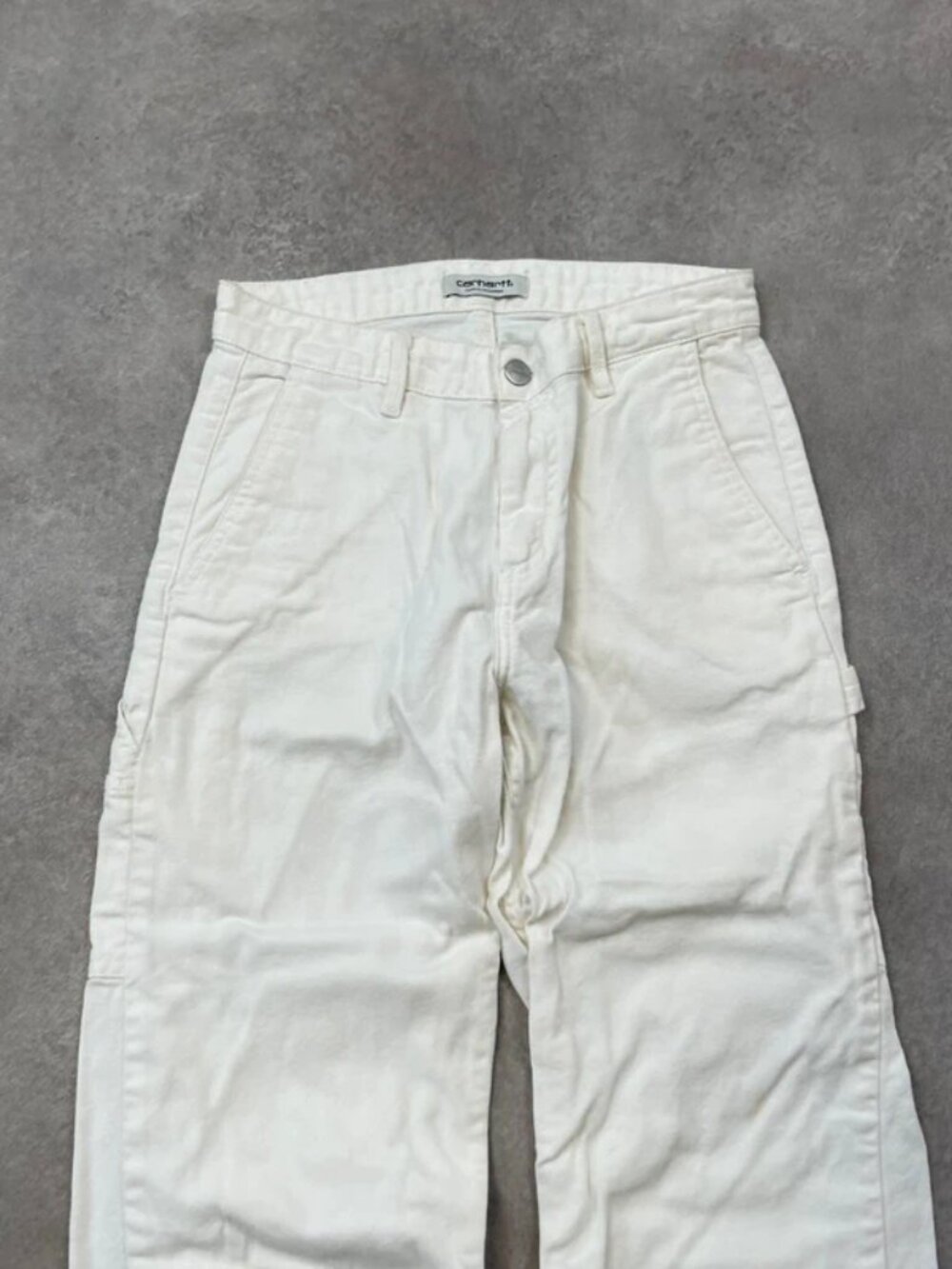 Carhartt Carpenter Workwear Cargo Trousers S - White - Picture 3 of 5